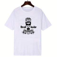 5pcs Dead Inside But Coffeinated Skull Iron On Transfer Stickers