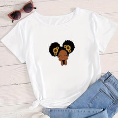 6pcs Girl Heat Transfer Vinyl Stickers for T Shirt Jeans Coat Backpacks