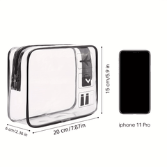 Clear Waterproof Cosmetic Bag Plastic Makeup Storage Bag