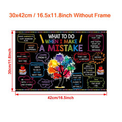 1pc Mistake Abstract Canvas Painting Inspirational Artwork Home Wall Decor