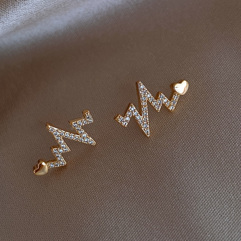 Heartbeat Feeling Earrings Female Stud Earrings Net Celebrity