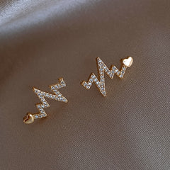 Heartbeat Feeling Earrings Female Stud Earrings Net Celebrity