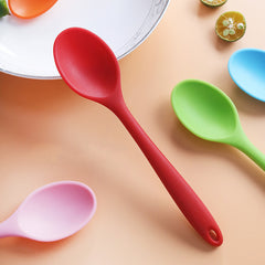 Non Stick Silicone Soup Spoon for Kitchen & Camping