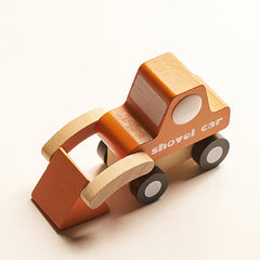Montessori Mini Wooden Vehicle Toy Set