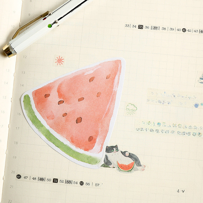 Realistic Fruit Basket Memo Pad Set w/ Sticky Notes - 4 Styles