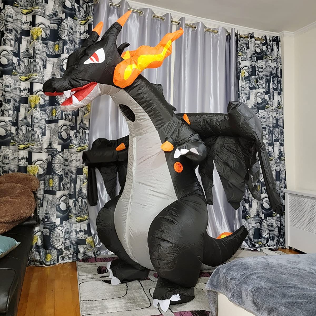 Fire Breathing Dragon Inflatable Costume for Kids & Adults