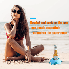 Portable Beach Cup Holder - Keep Drinks Stable and Sand-Free