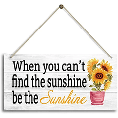 Sunshine Blessed Wood Sign for Shelf Decor Farmhouse Style
