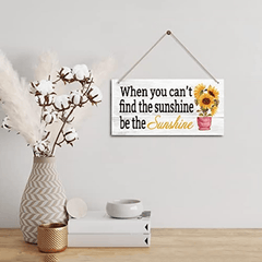 Sunshine Blessed Wood Sign for Shelf Decor Farmhouse Style