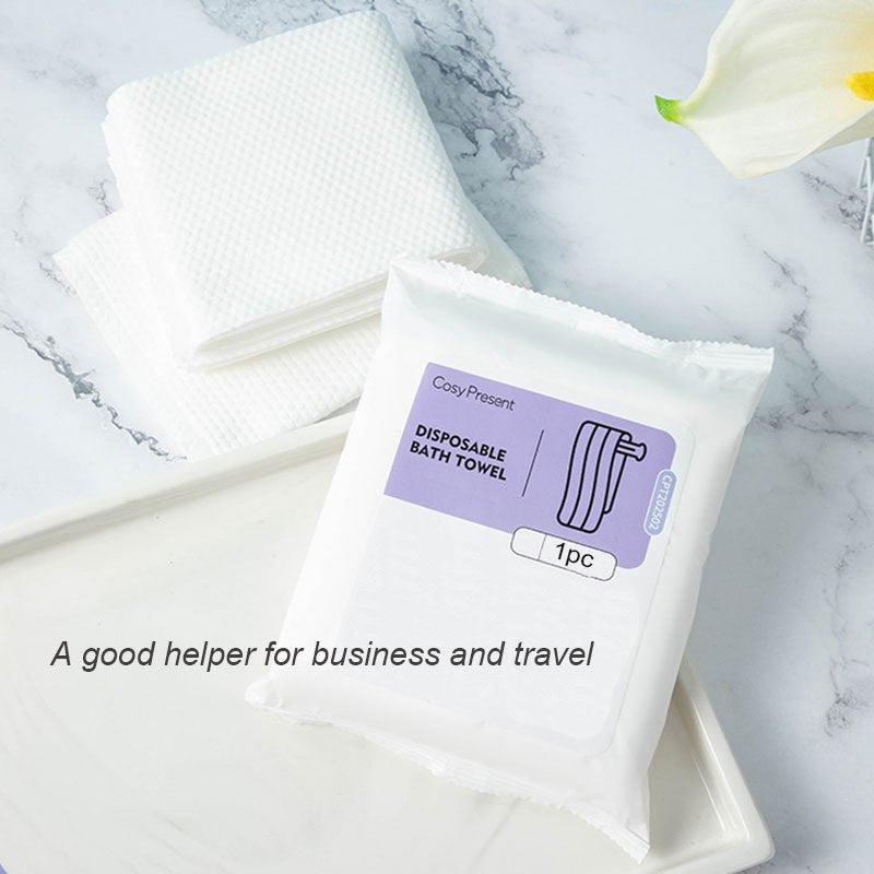 1pc Disposable Bath Towel Large Portable Tablet Hotel Travel
