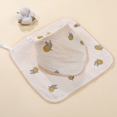 2pcs Pattern Washcloth Handkerchiefs Small Square Towel Soft Absorbent