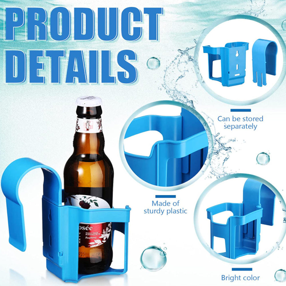 4pcs Water Cup Hanging Holder Hook Above Pool Side Beverage Beer Shelf