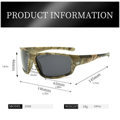 Men's Square Frame Polarized Photochromic Sunglasses UV Protection