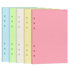 A5 Colorful Refill Paper 100 Sheets 6 Hole Filler Inserts 5 Colors