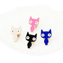 Cartoon Big eyed Cat Pin Clothes Bag Access.