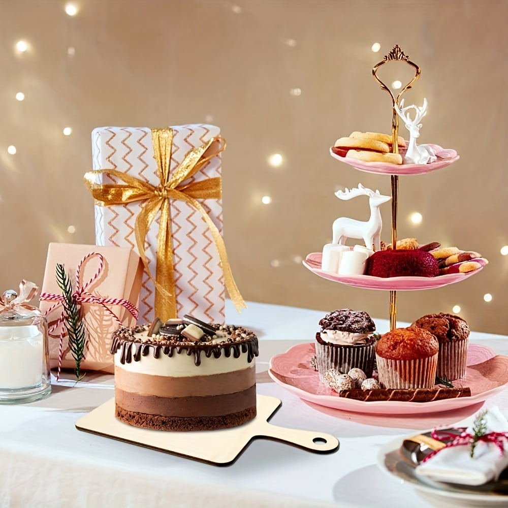 3pcs Mini Wooden Cutting Board With Handle Paddle Cutting Board