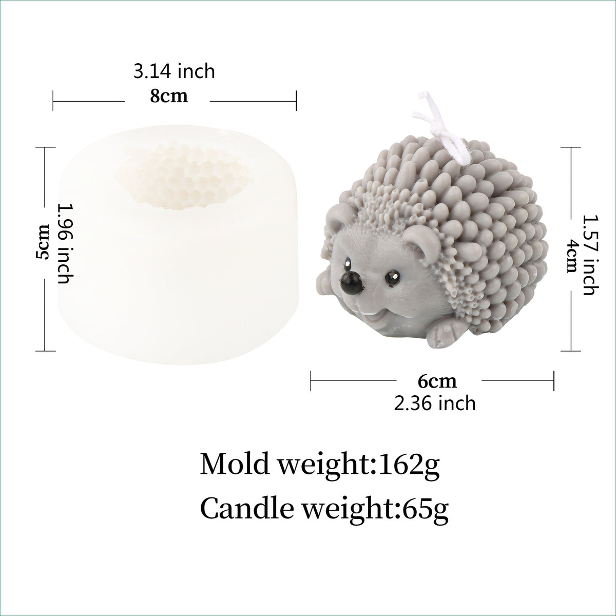 3D Hedgehog Silicone Mold DIY Cake Decoration Mold