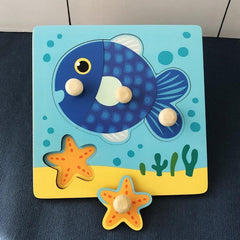 Children's 3D Puzzle Wooden Toys Fruit Cognitive Puzzle Toy