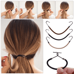 10pcs Elastic Hook Hair Tie Ponytail Holder Hooks Hair Rope