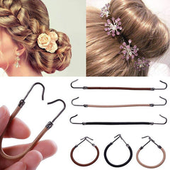 10pcs Elastic Hook Hair Tie Ponytail Holder Hooks Hair Rope
