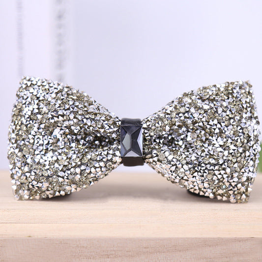 Crystal Rhinestone Bow Tie for Party Banquet Wedding Groom