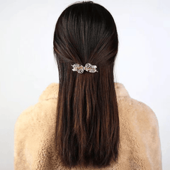 Rhinestone Barrette Bow Shaped Hair Clip for Women Girls Hair Accessories