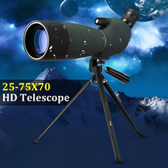HD Monocular Telescope 25-75x Zoom Low Light Night Vision