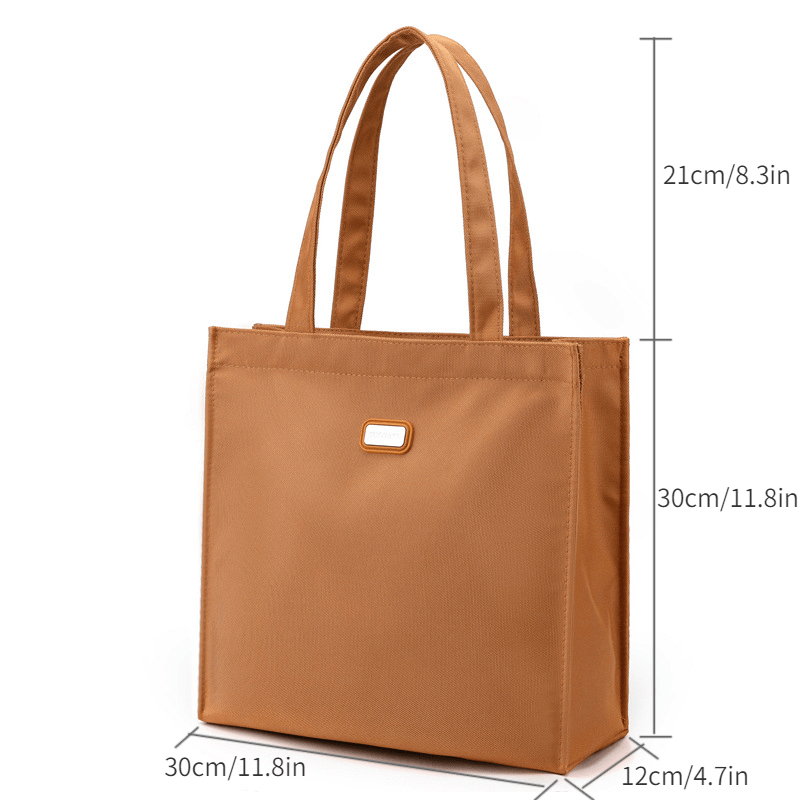 Large Capacity Shoulder Bag Casual Nylon Handbag for Shopper & Document Storage