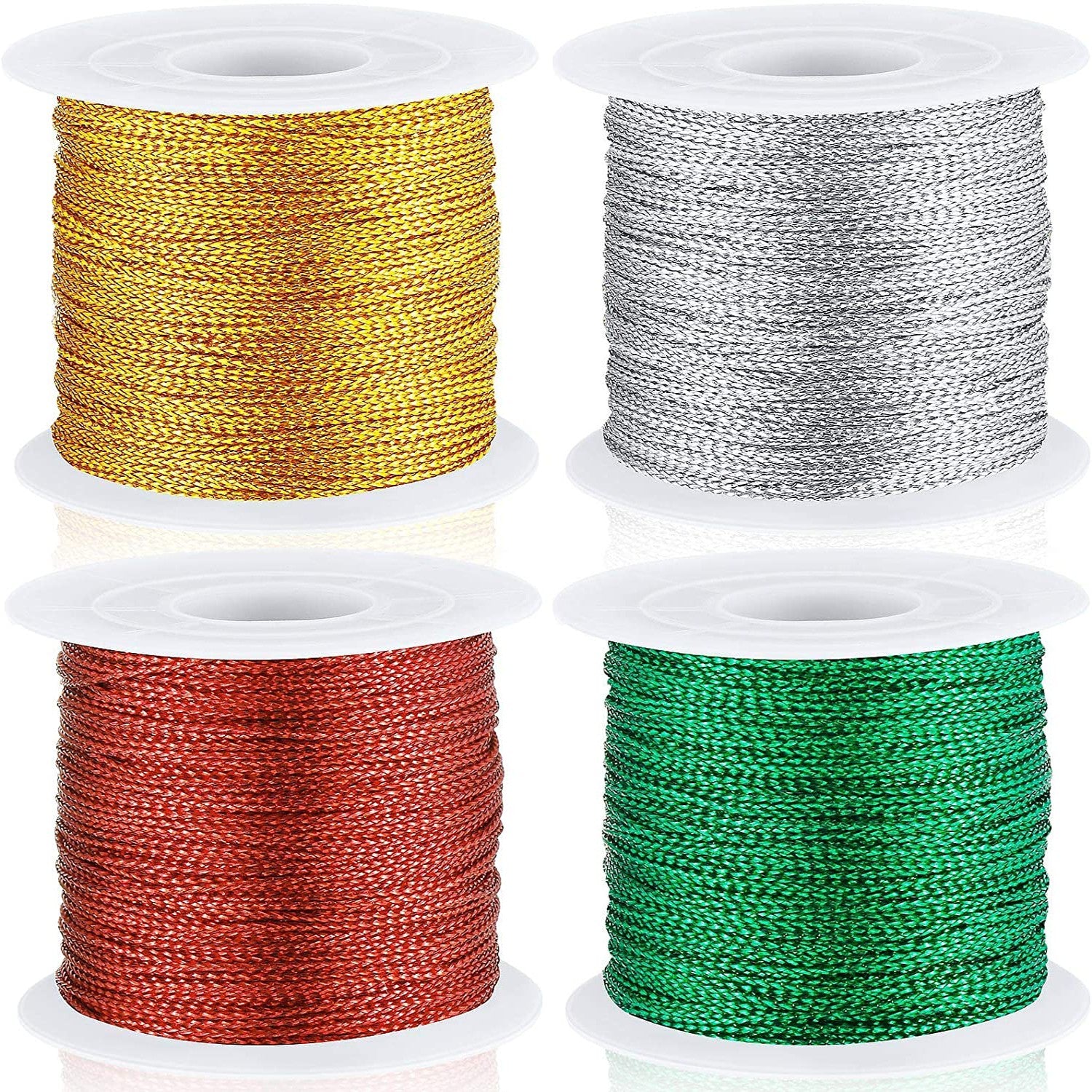 22 Yards Metallic Cord Tinsel Rope for Crafting Jewelry Wrapping Ribbons