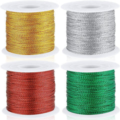22 Yards Metallic Cord Tinsel Rope for Crafting Jewelry Wrapping Ribbons