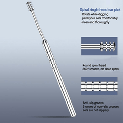 6pcs Stainless Steel Ear Wax Removal Tool Ear Wax Collector Spiral Ear Pick
