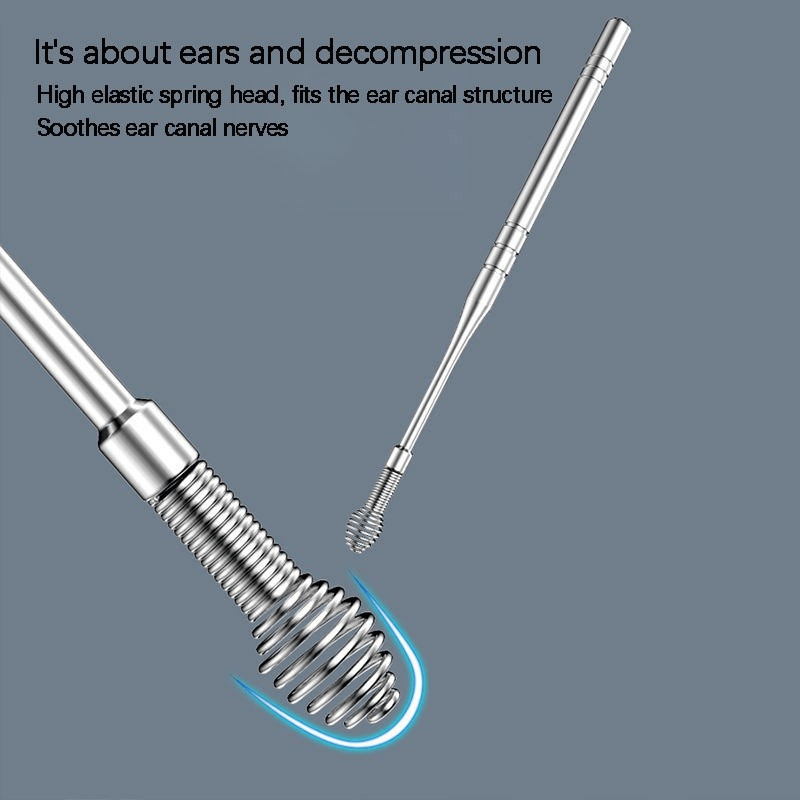 6pcs Stainless Steel Ear Wax Removal Tool Ear Wax Collector Spiral Ear Pick