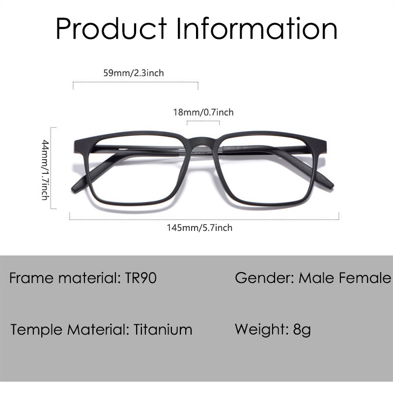 Casual TR90 Men Women Presbyopic Glasses Full Frame Eyeglasses