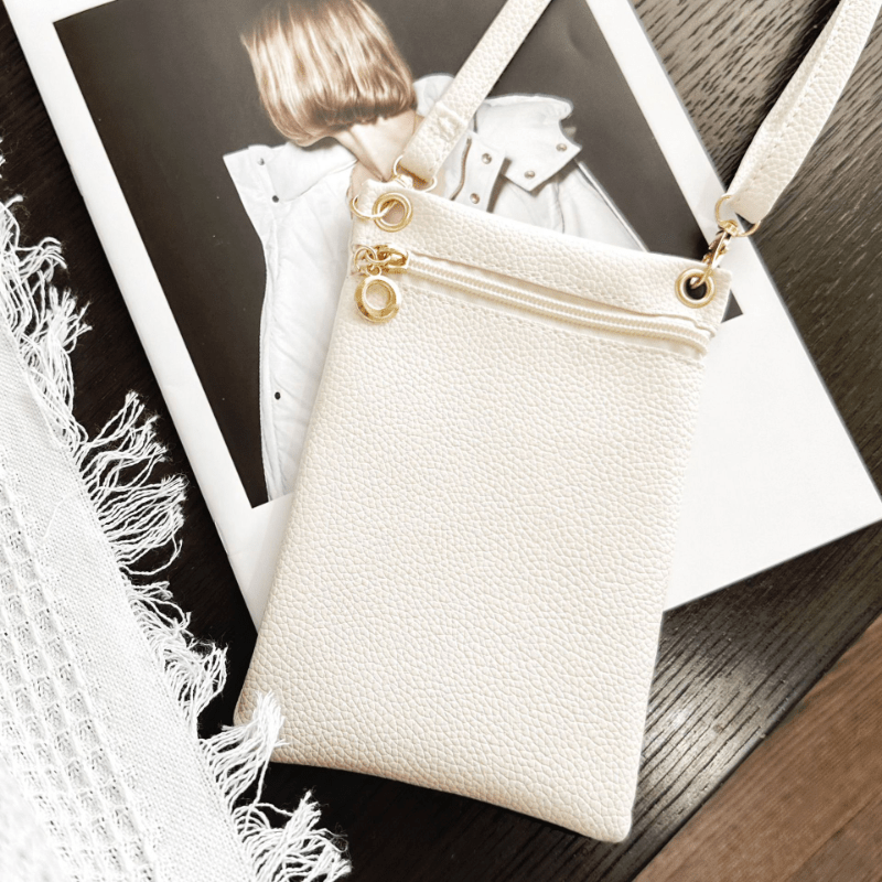 Lychee Pattern Crossbody Bag for Women Solid Messenger Bag