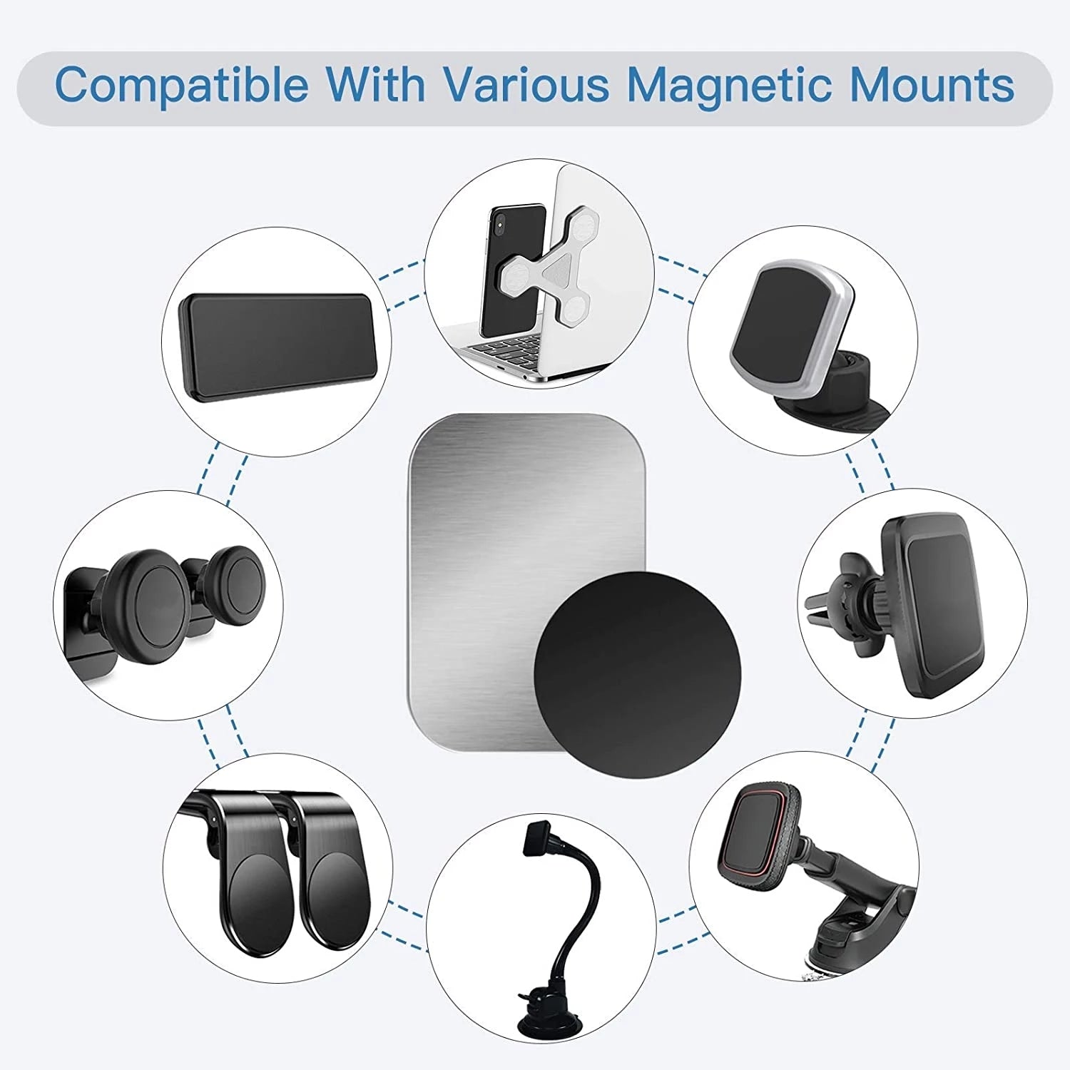 Metal Plate Disk Magnetic Car Phone Holder Sticker