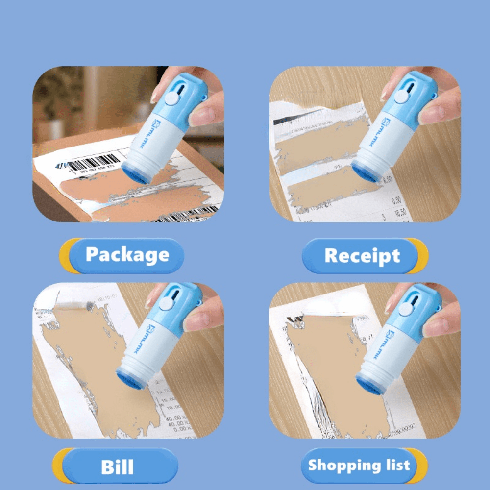 2in1 Thermal Paper Correction Fluid & Font Elimination Tool