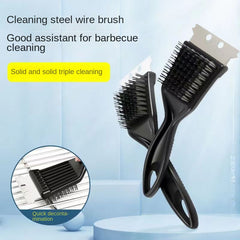 Portable 2-in-1 Grill Cleaner with Deep Cleaning Steel Brush