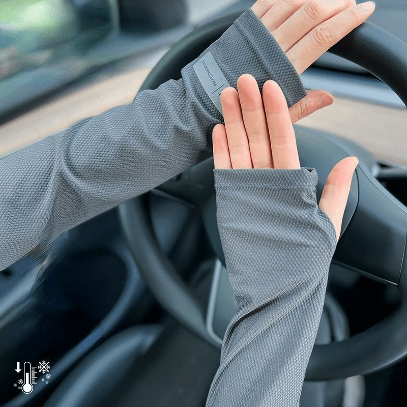 UV Protection Ice Cooling Arm Sleeves with Thumb Hole