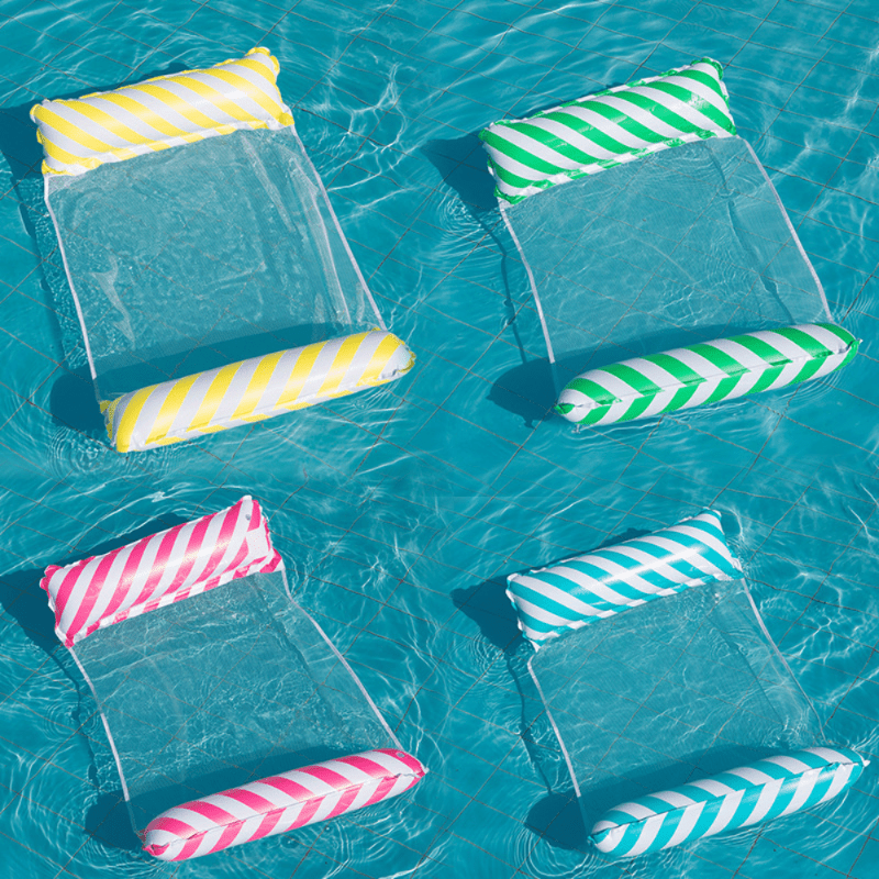 Striped Water Hammock Inflatable Lounger for Adults