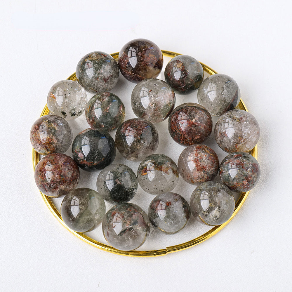 Mini Natural Garden Quartz Crystal Ball for Healing