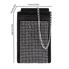 Rhinestone Chain Crossbody Bag Sparkly Purse Shoulder Bag