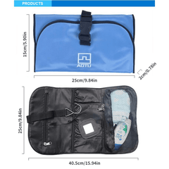 Foldable Travel Cosmetic Bag Roll Up Wash Toiletry Bag