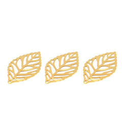 100pcs Leaf Metal Flower Frame Pendant Charm DIY UV Resin Necklace