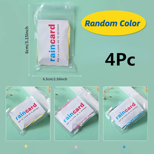 4pcs Waterproof Disposable Rain Poncho for Outdoor Activities