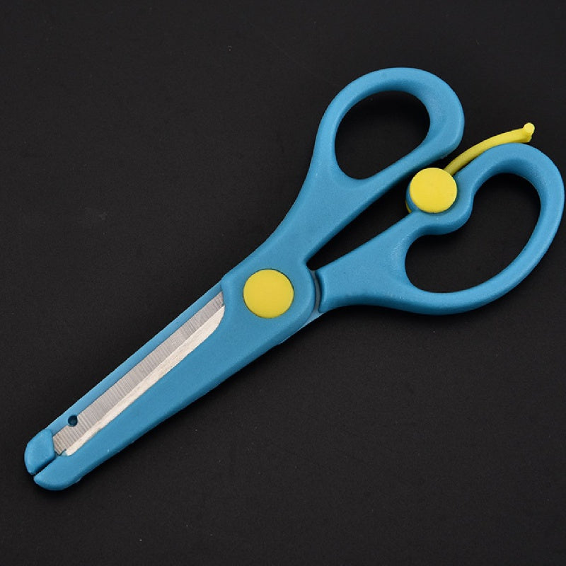 Diy Hand cut Students' Safety Scissors Plastic Bag Edge Paper Cutting Stationery