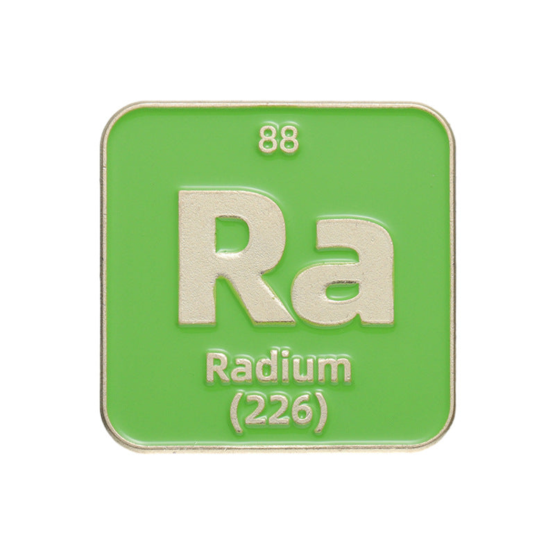 Metal Candy Badge Colorful Chemical Element Brooch for Men