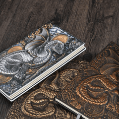 3D Feilong A5 Notebook Vintage European Embossed PU Leather Ruffled Notebook