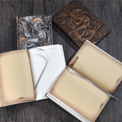 3D Feilong A5 Notebook Vintage European Embossed PU Leather Ruffled Notebook