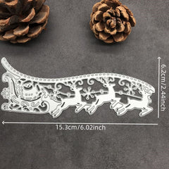 Santa Deer Sleigh Border Metal Cutting Dies Stencils DIY Scrapbooking Album