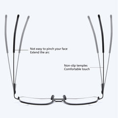 Men's Multifocal Metal Double Bridge Sunglasses Vintage Alloy Glasses